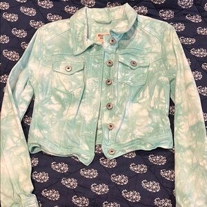 Mossimo Light Green Tie-Dye Denim Jacket